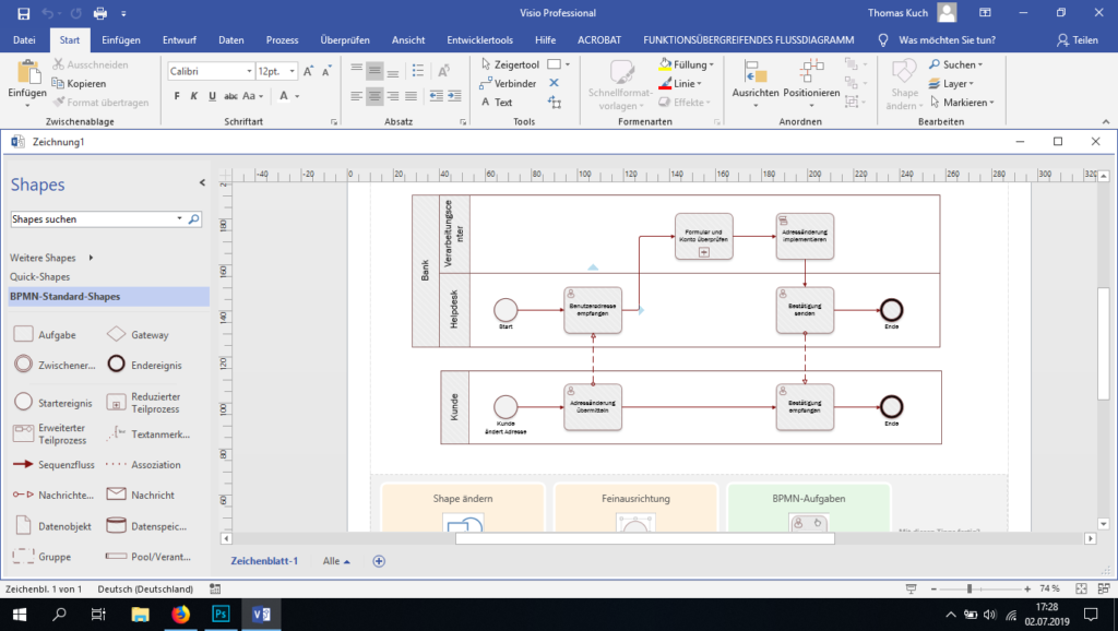 Screenshot Microsoft Office Visio